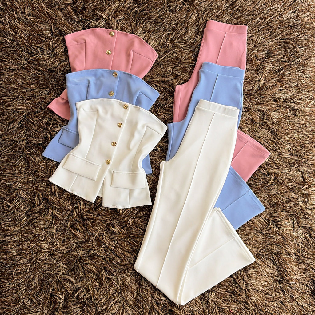 Set de blusa strapless
