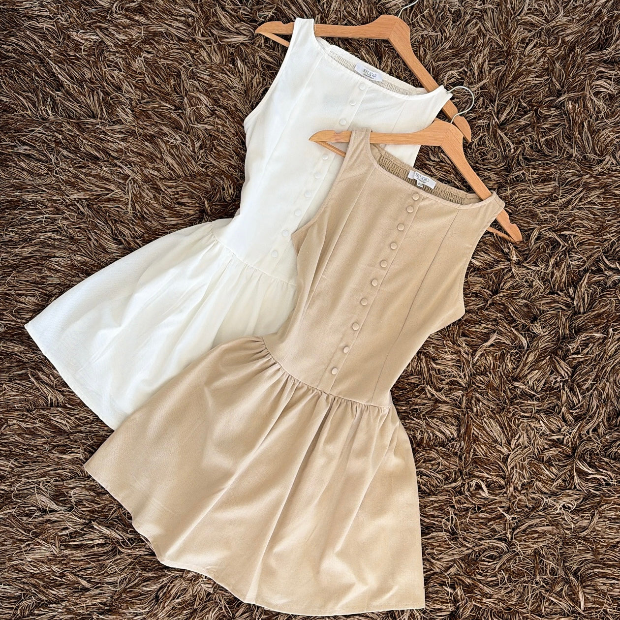 Vestido resaque botones lino