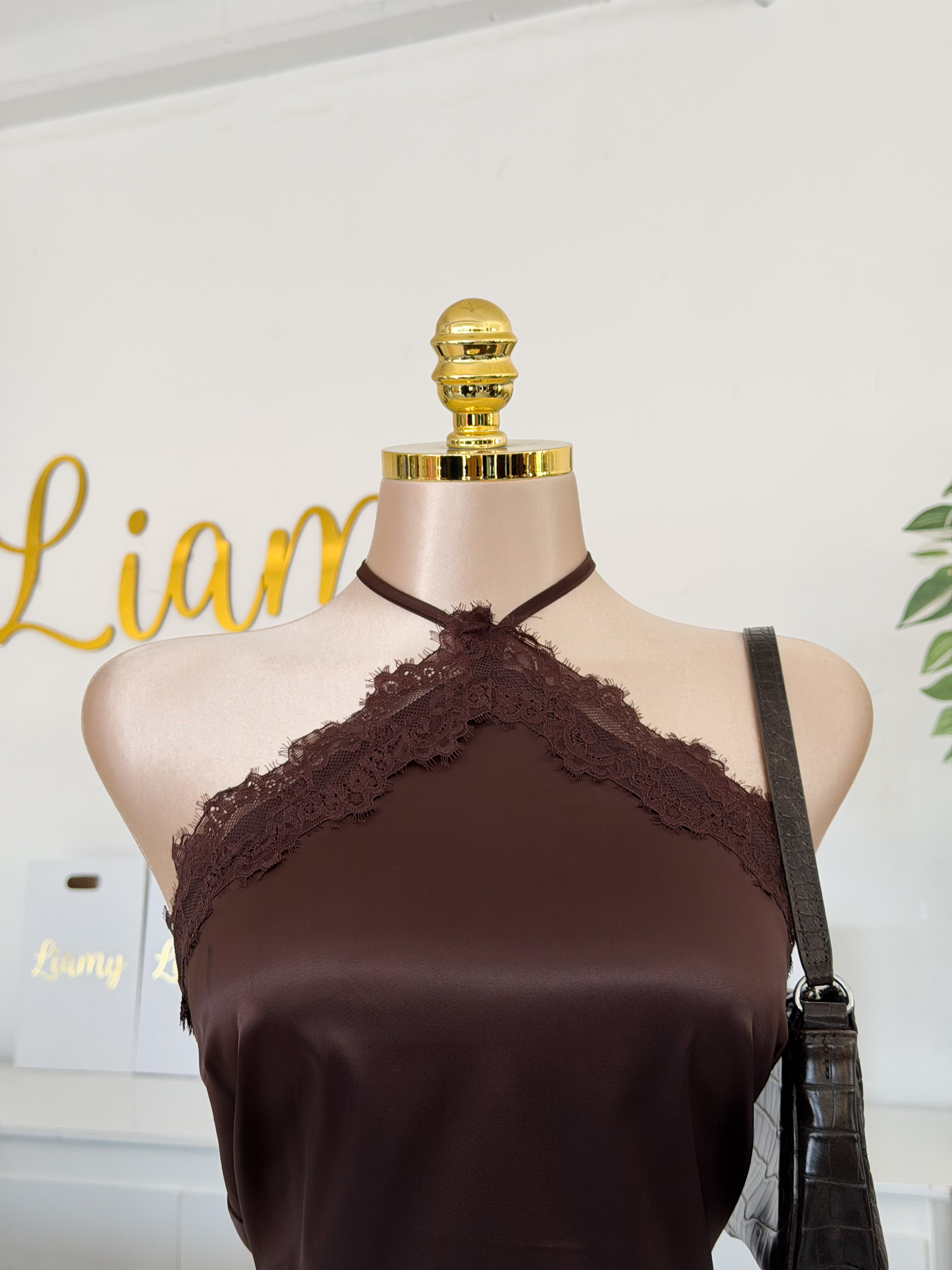 Blusa satén amarre