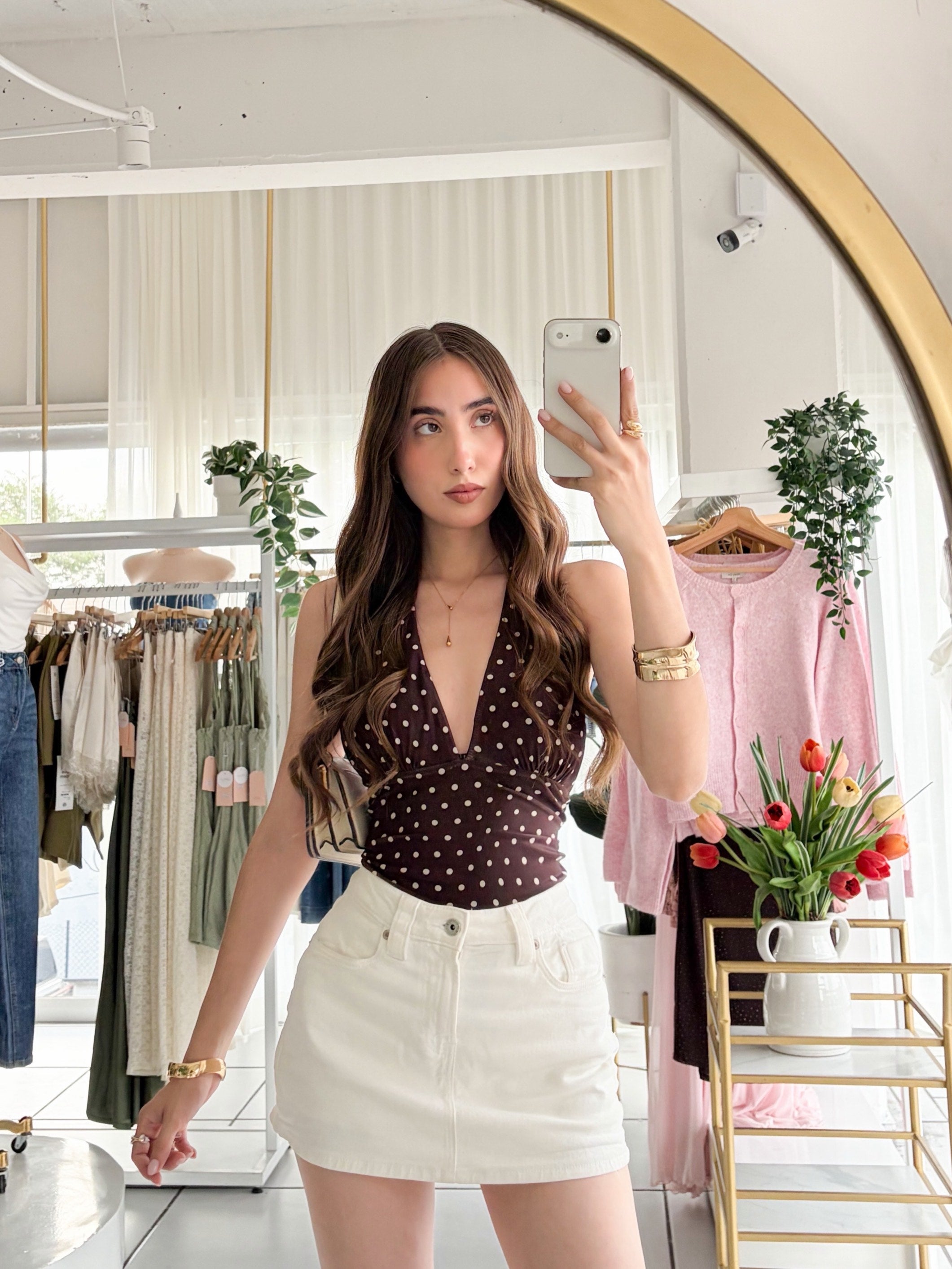 Blusa Halter puntos