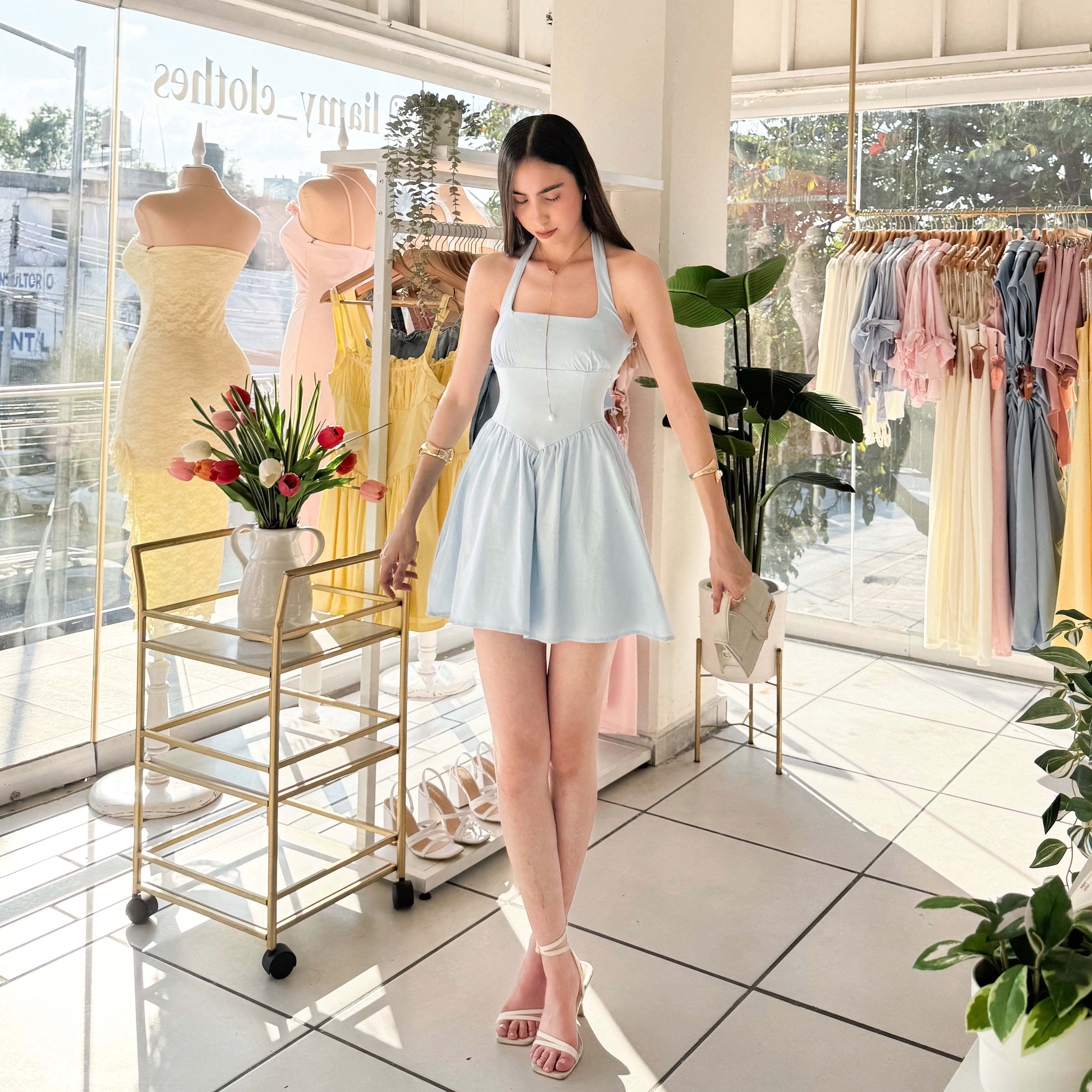 Vestido resaque liso