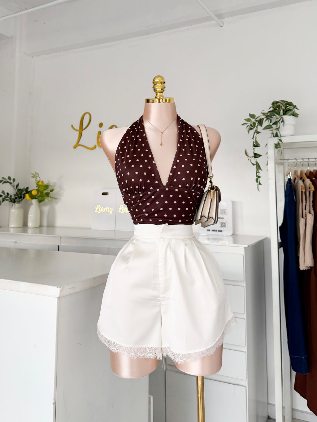 Blusa Halter puntos