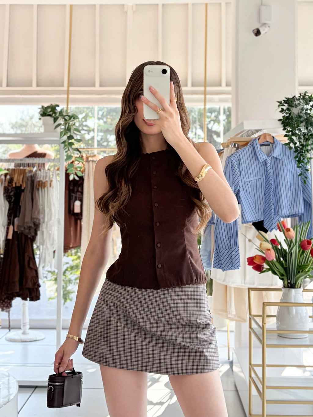 Blusa botones lino