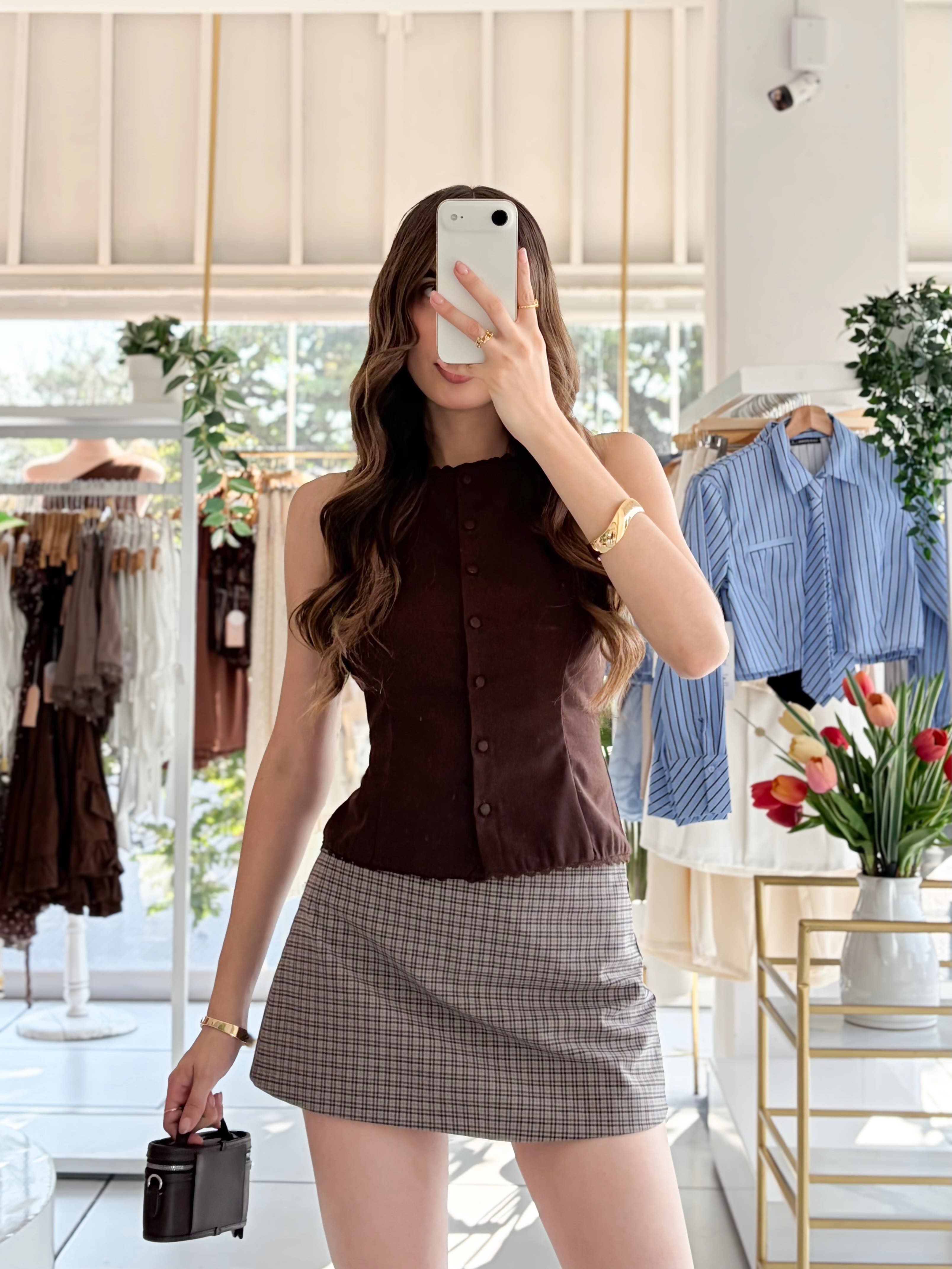 Blusa botones lino