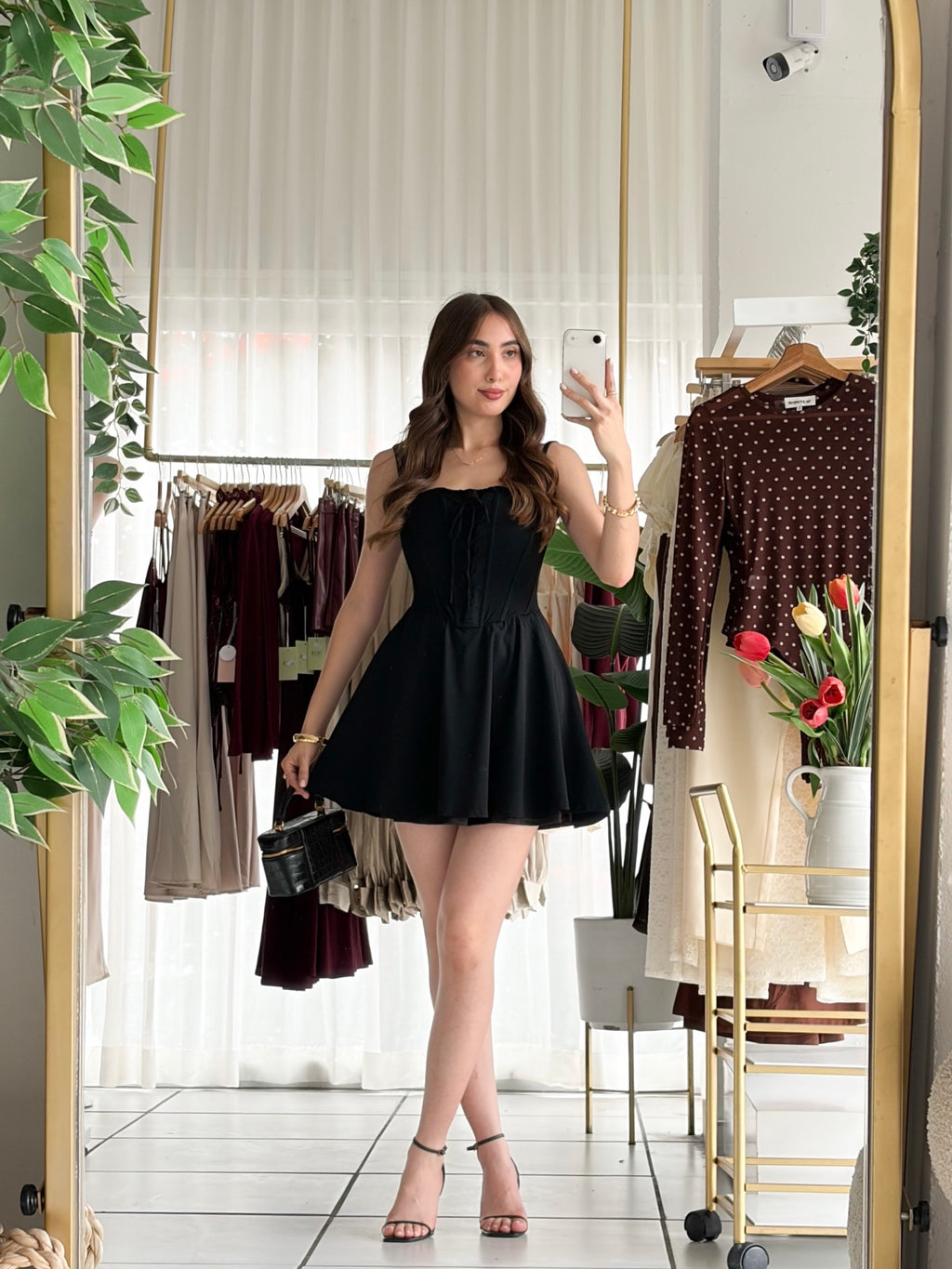 Vestido corto tipo corset