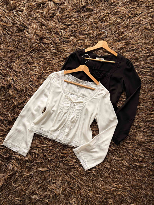 Blusa detalles encaje