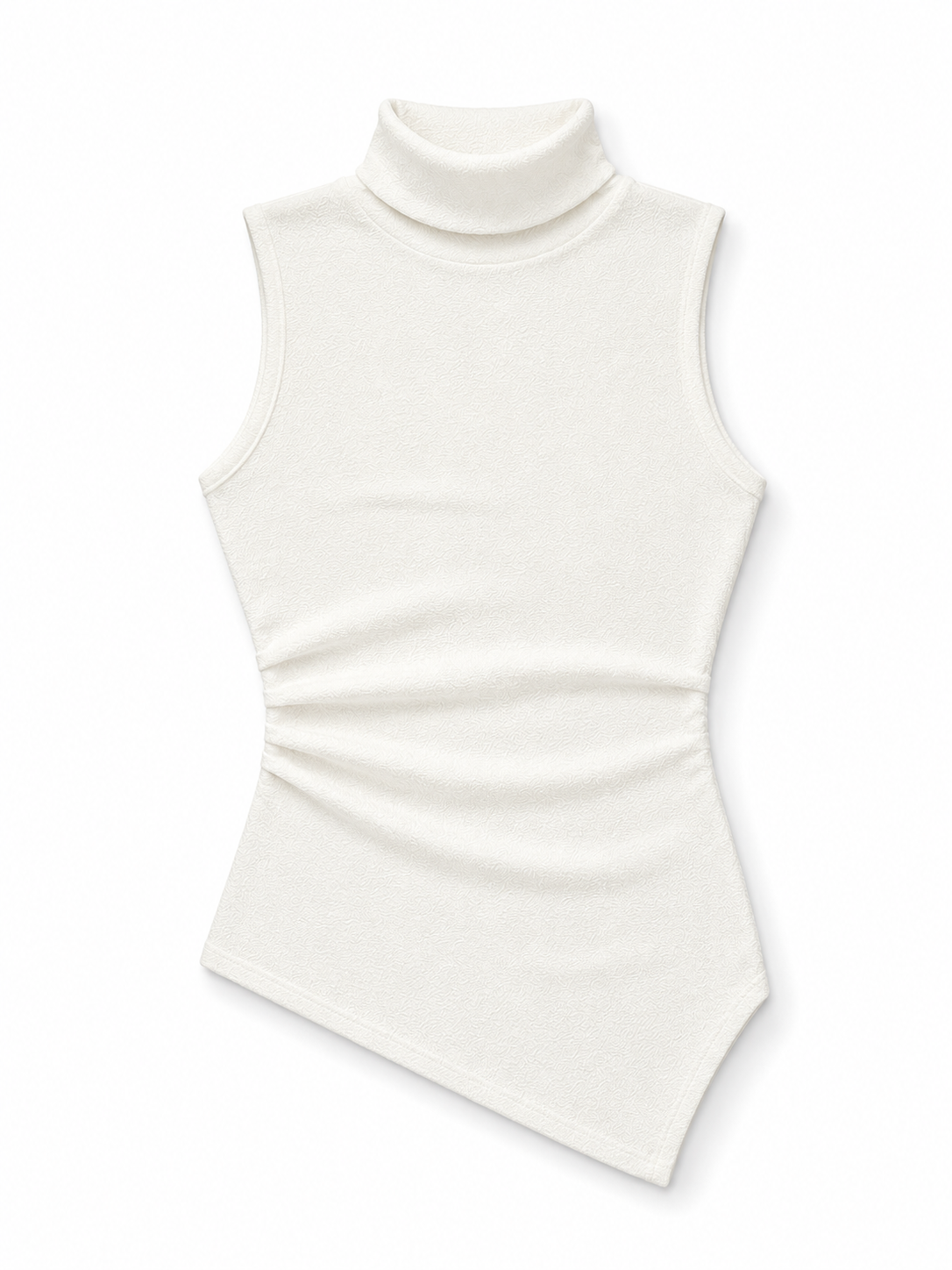 Blusa cuello cortes diagonales