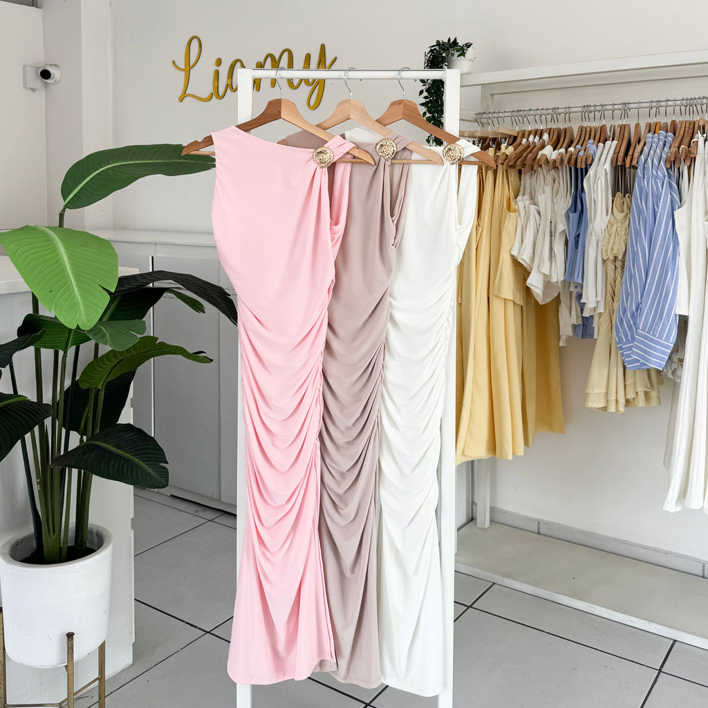 Vestido caracol corrugado