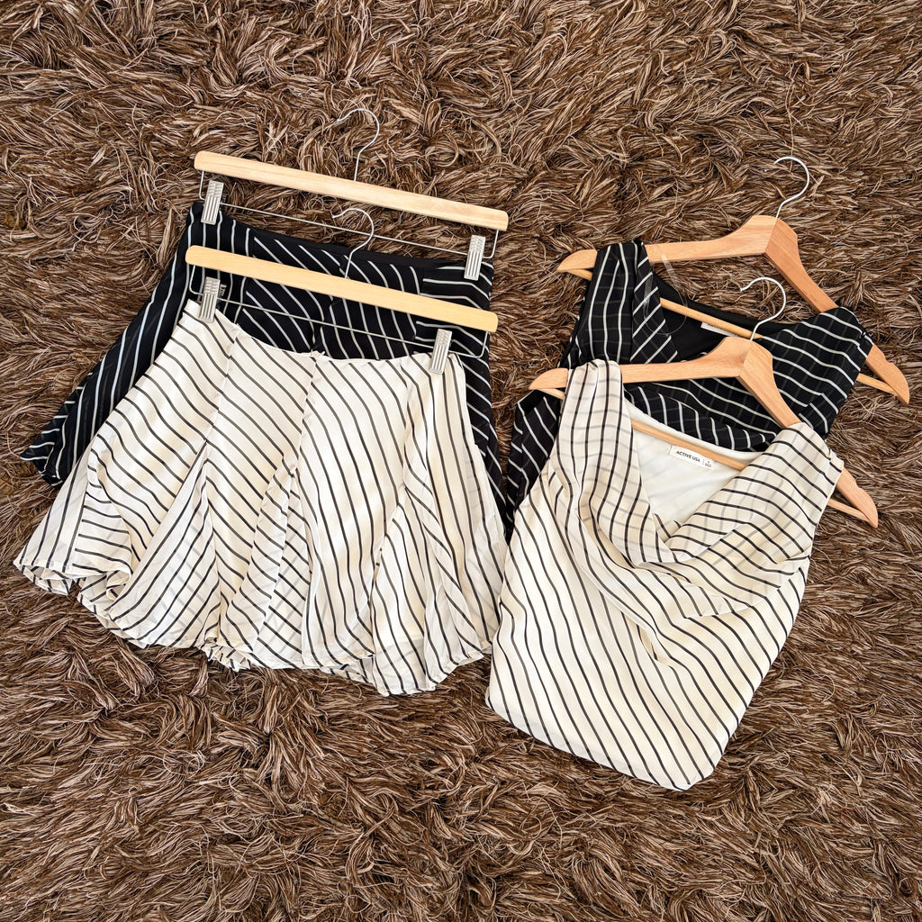Set rayado falda