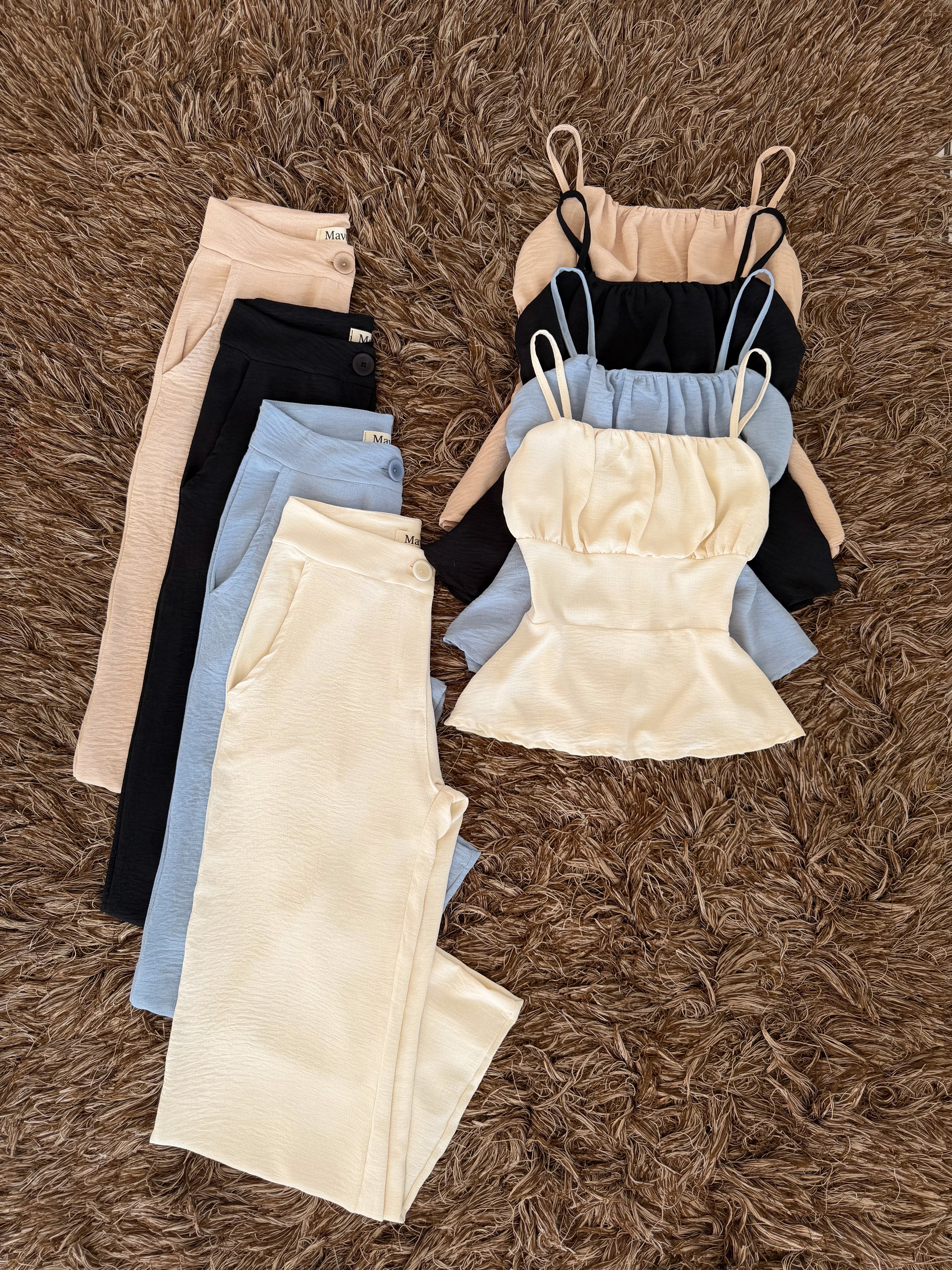 Set blusa vuelo pantalon