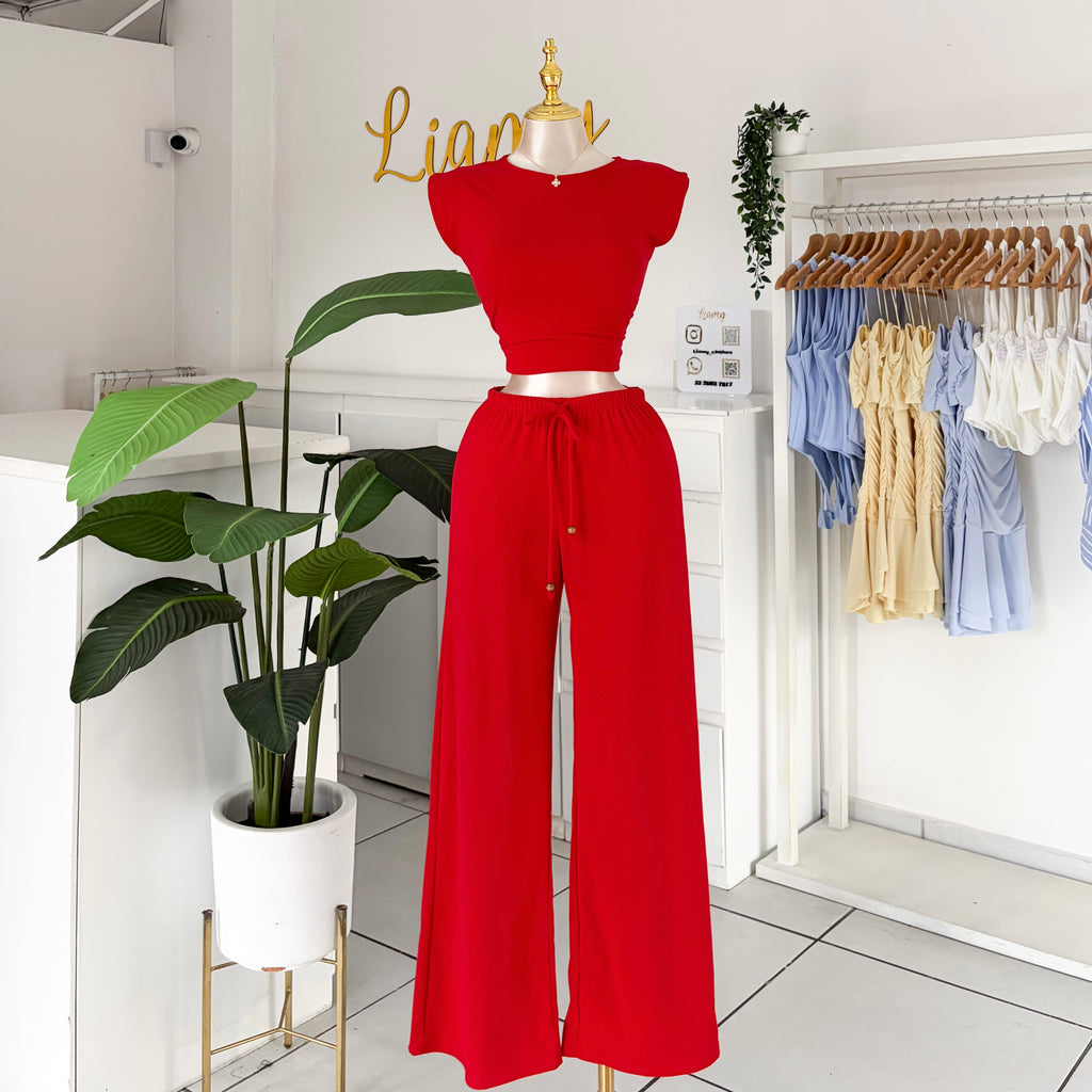 Set blusa corrugada