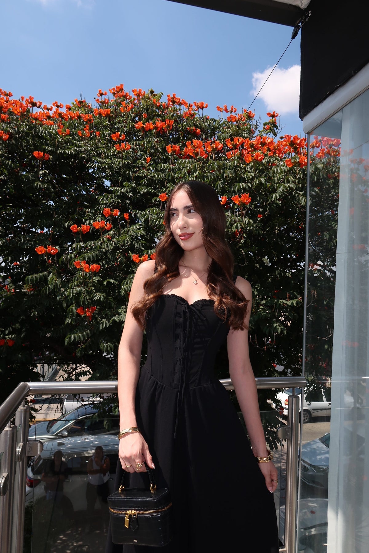 Vestido tipo corset largo
