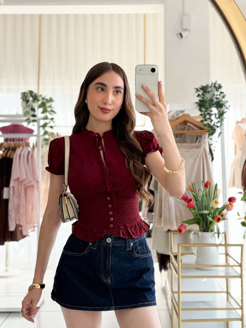 Blusa elástico cintura