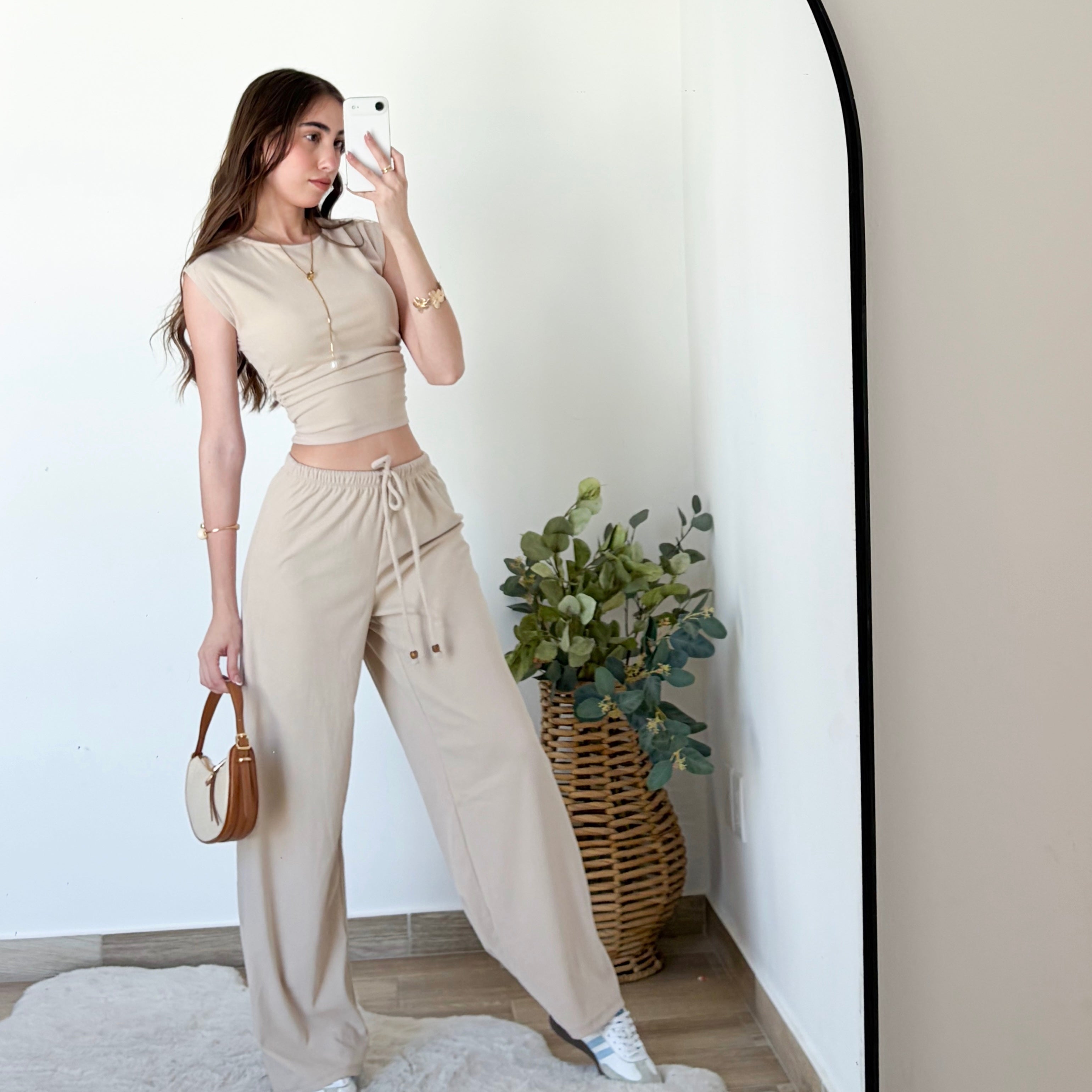 Set blusa corrugada