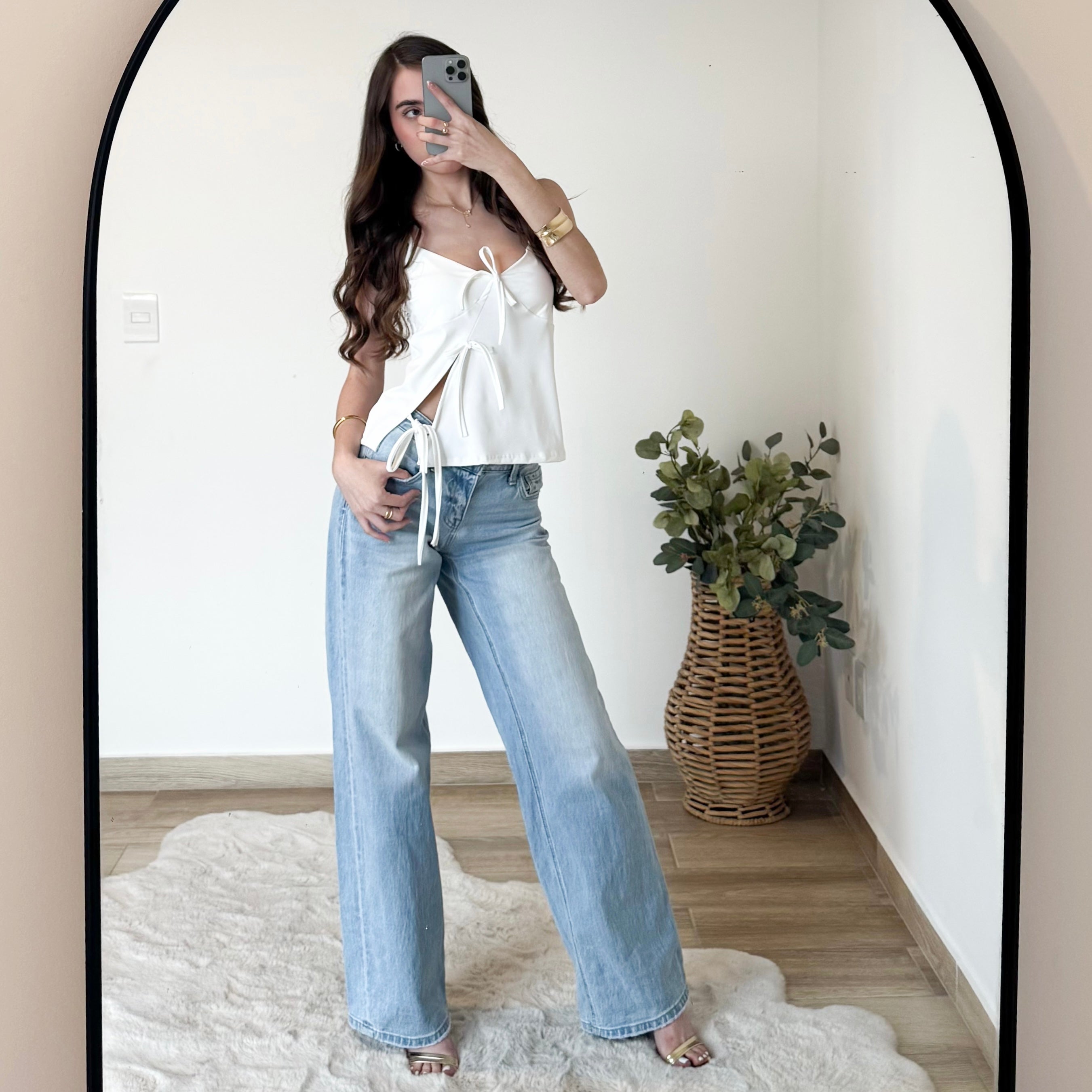 Blusa tirantes moños