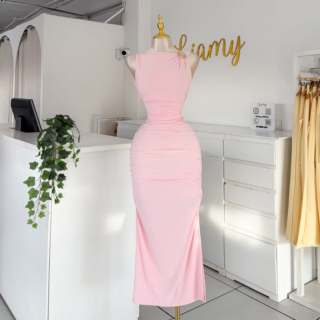 Vestido caracol corrugado