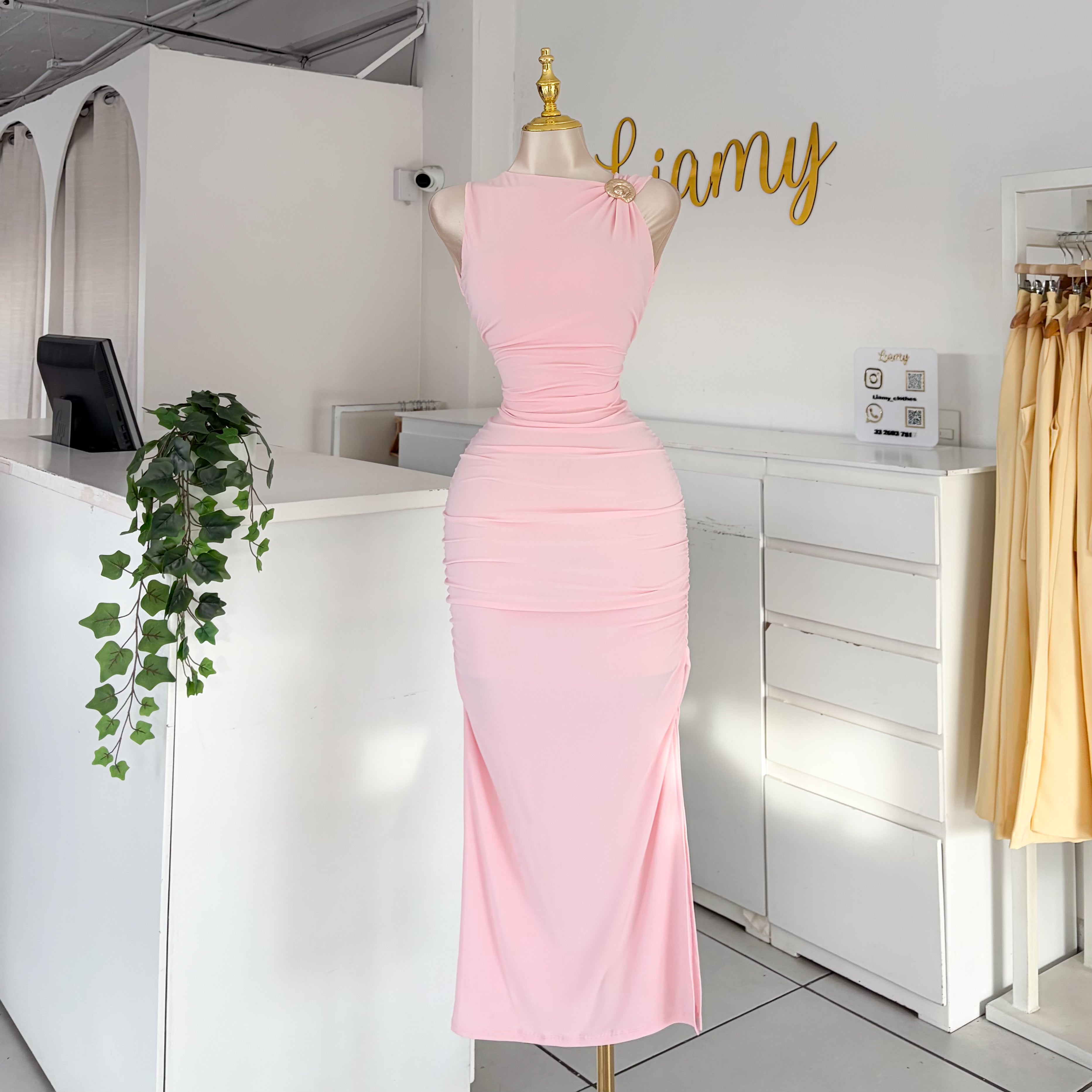 Vestido caracol corrugado