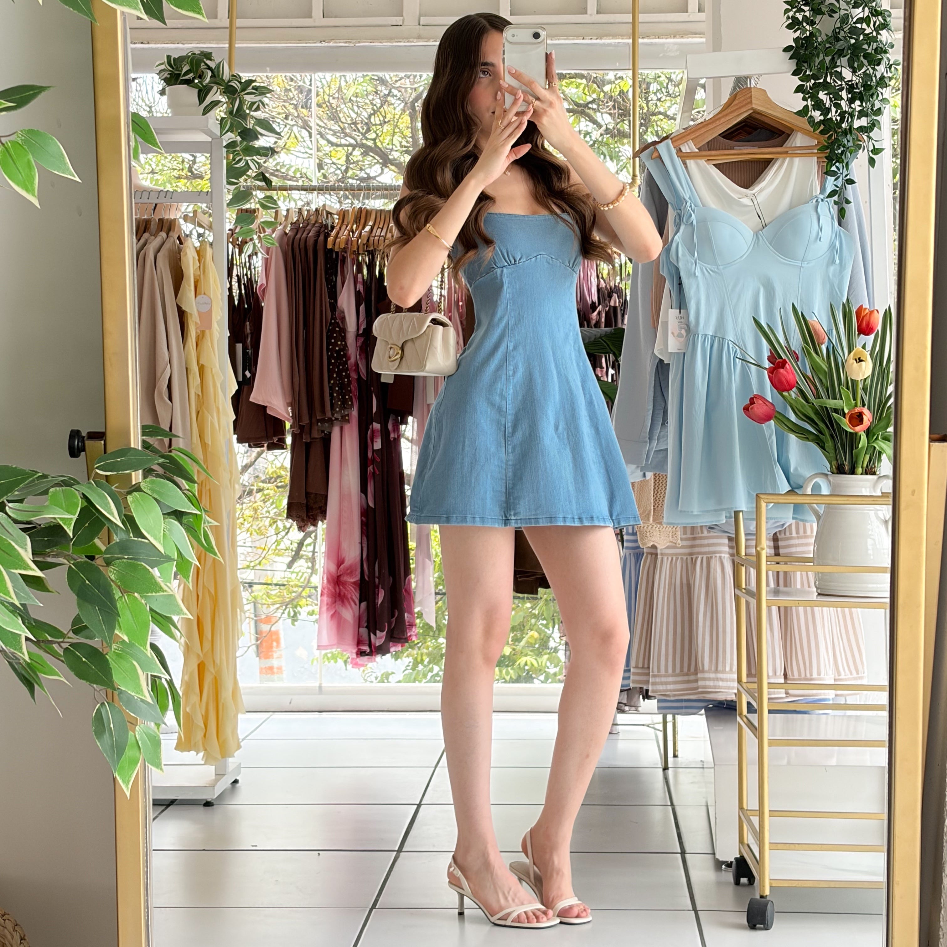 Vestido mezclilla vuelo