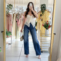 Blusa encaje picos