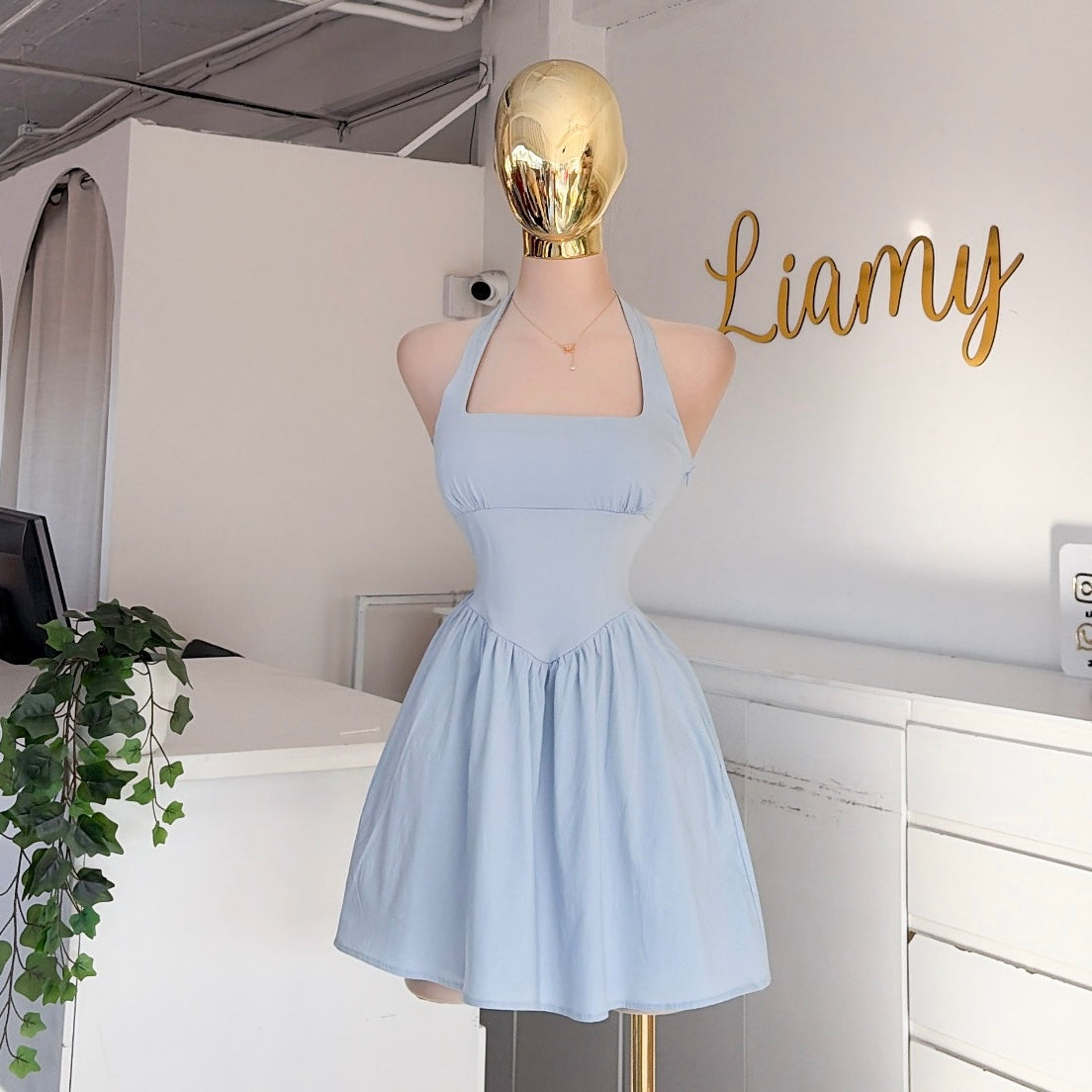 Vestido resaque liso