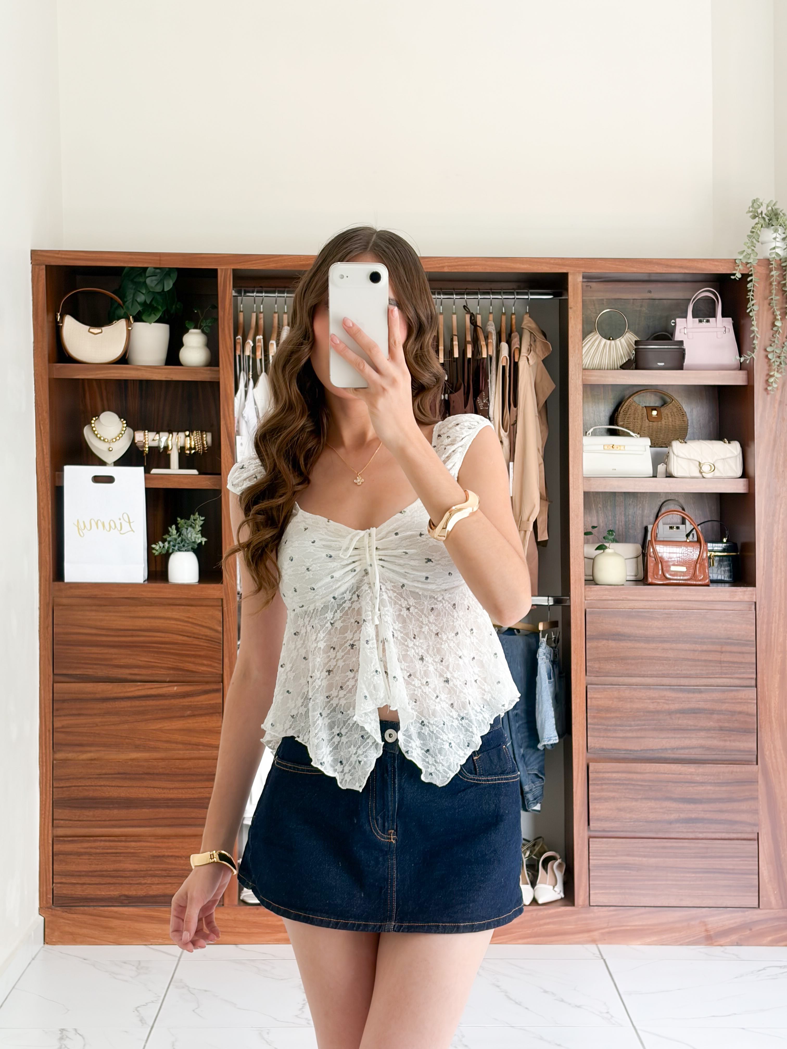Blusa encaje floral