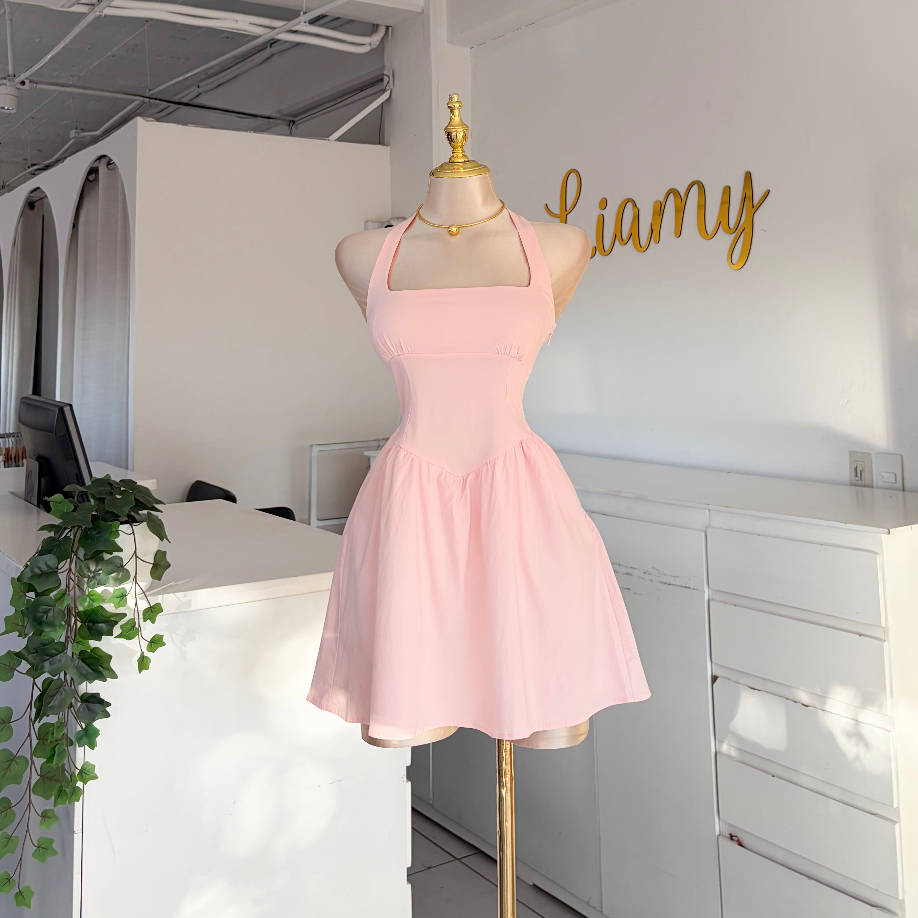 Vestido resaque liso