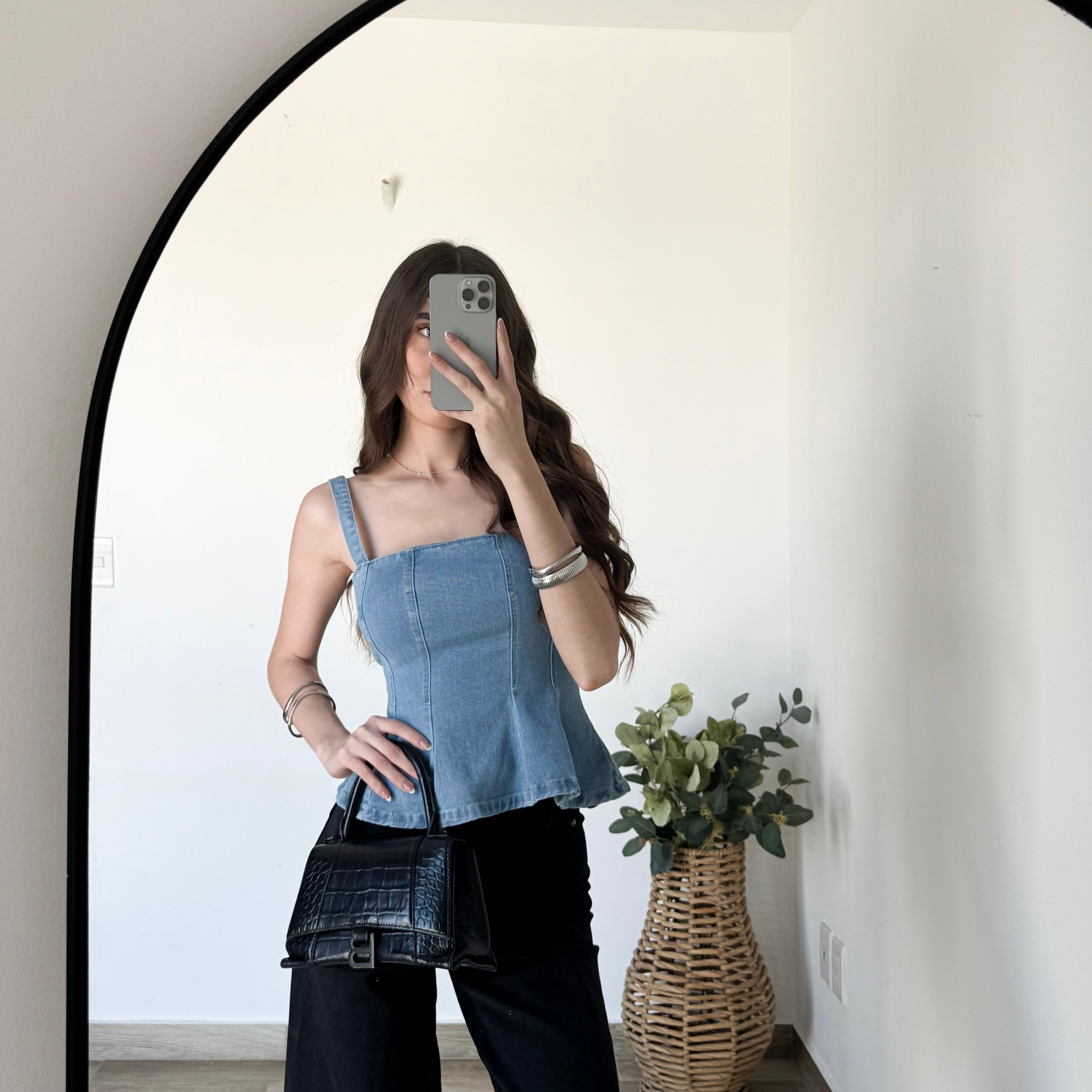 Blusa mezclilla tirantes