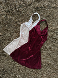 Vestido Halter satén