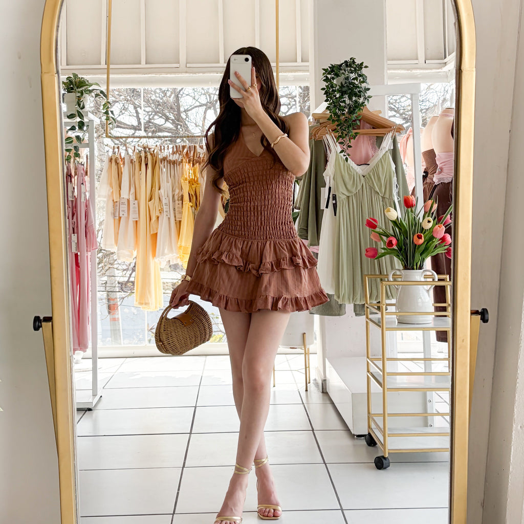 Vestido halter Olanes