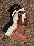 Vestido corto pecho encaje