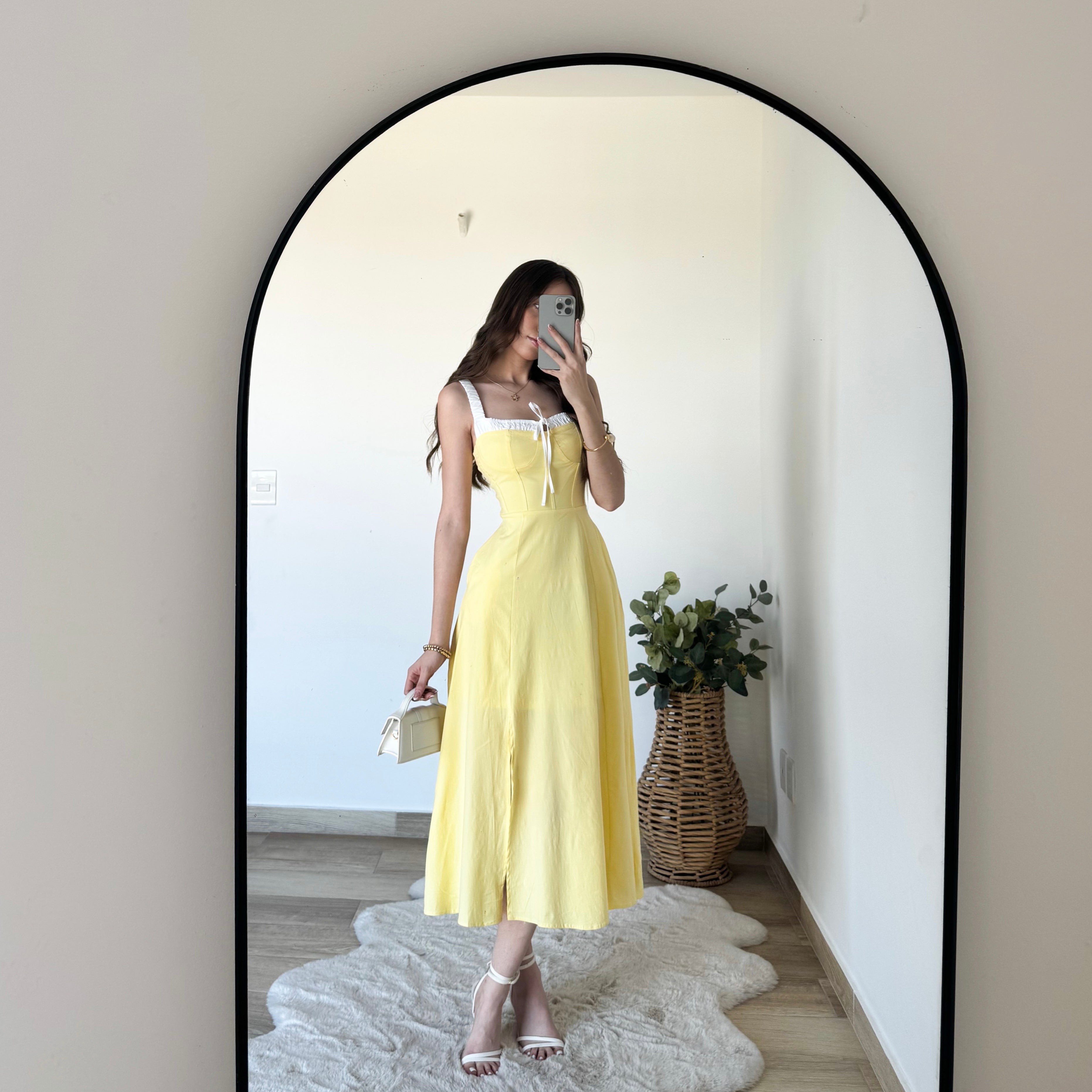 Vestido largo forro blanco