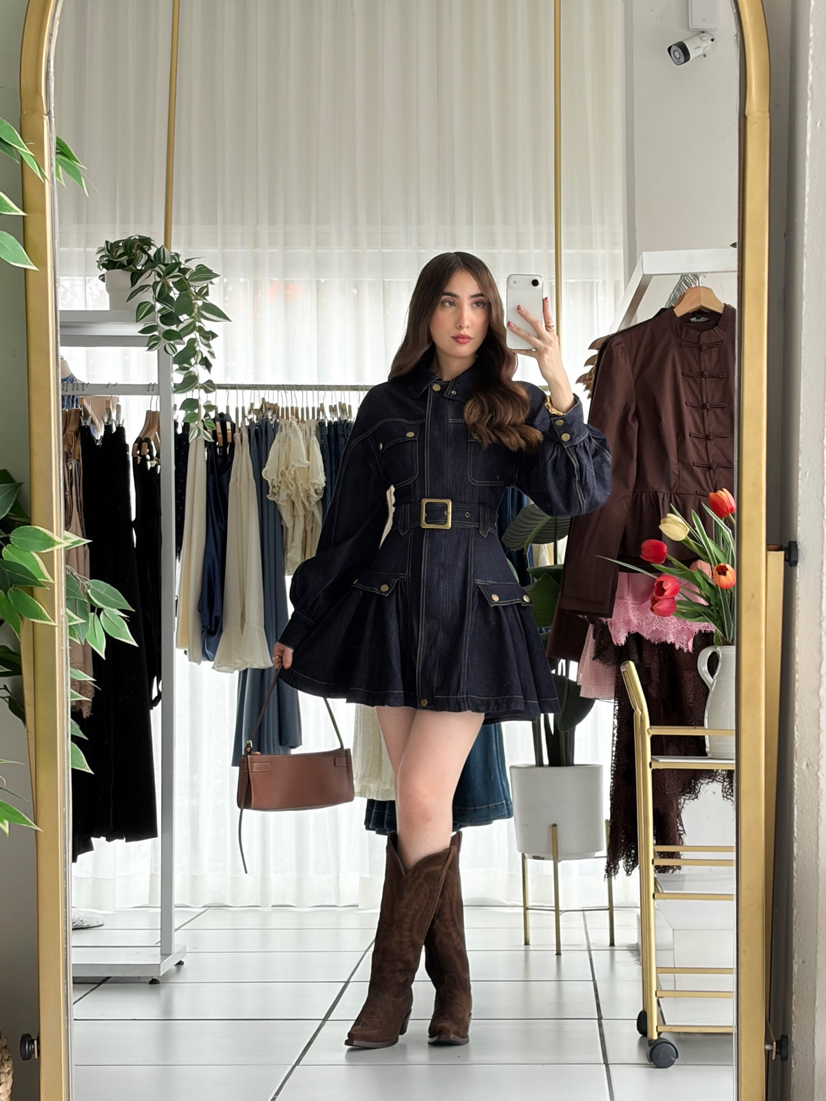 Vestido mezclilla hebilla