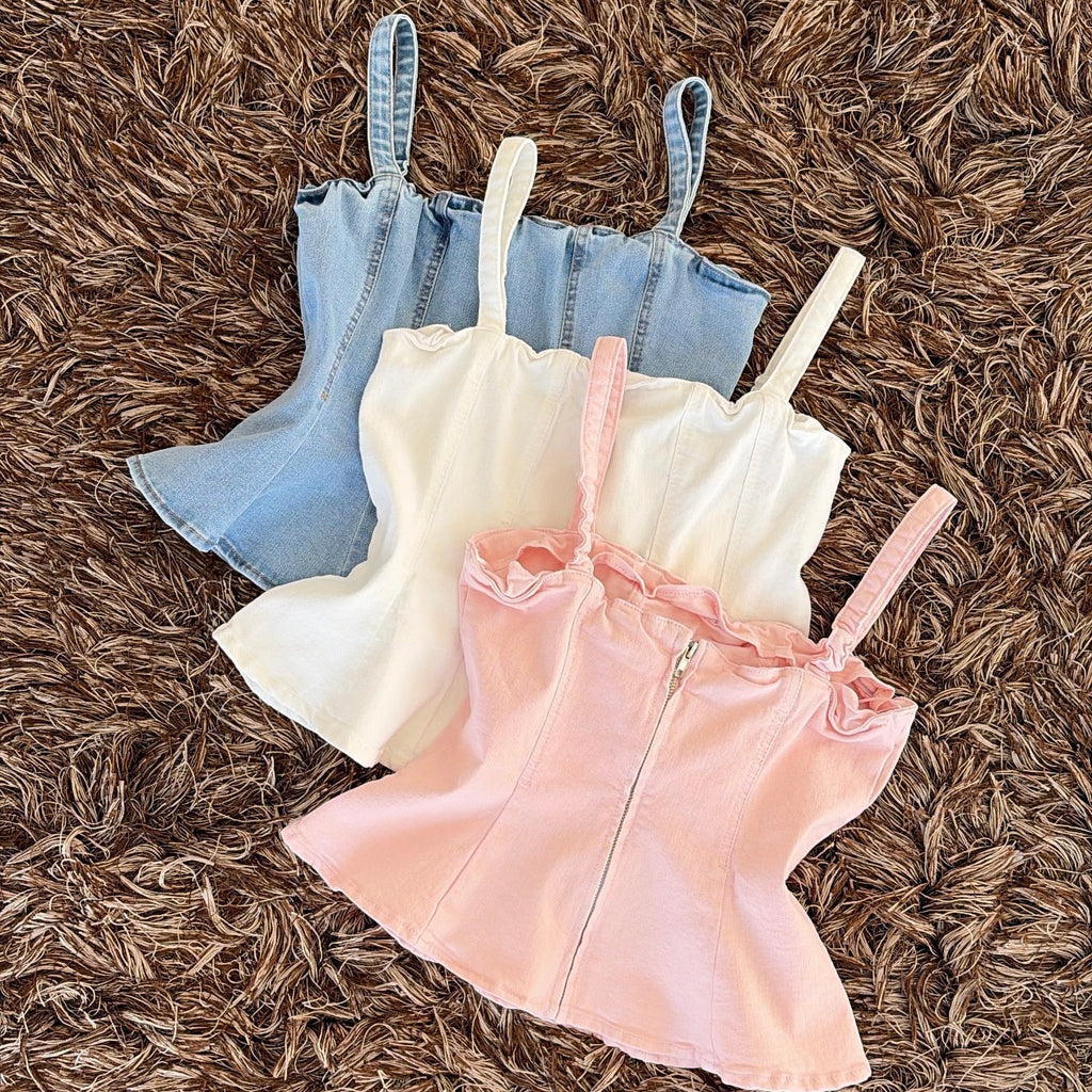 Blusa vuelo mezclilla