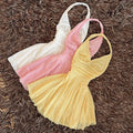 Vestido halter encaje