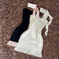 Vestido straple tira cuello