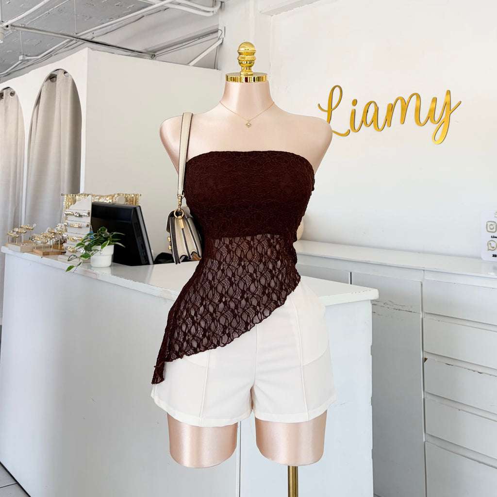 Blusa straple encaje