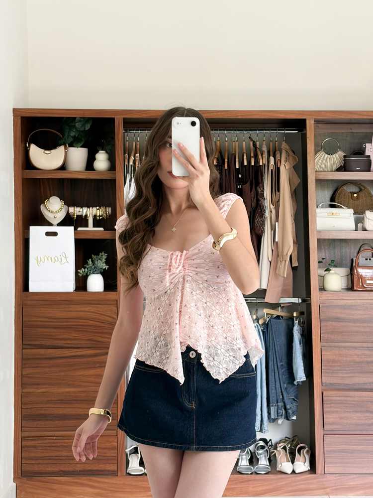 Blusa encaje floral