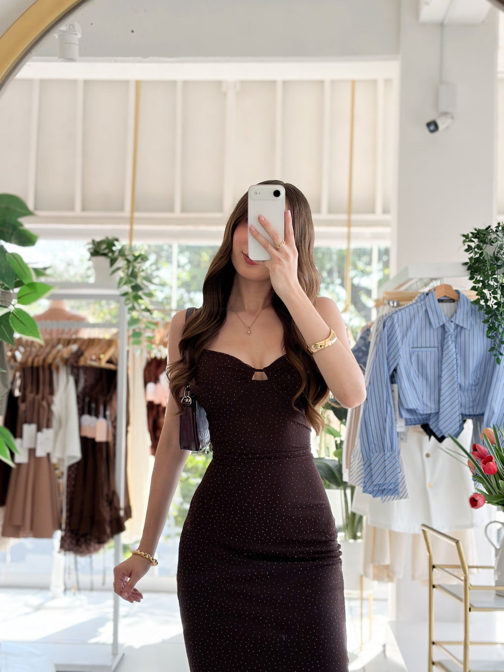 Vestido copas brillos
