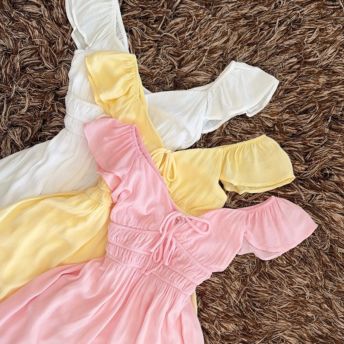 Vestido moños pecho