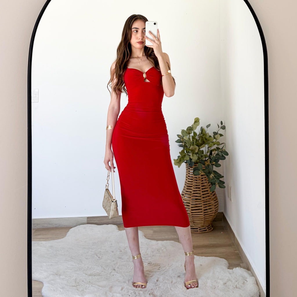 Vestido argolla dorada