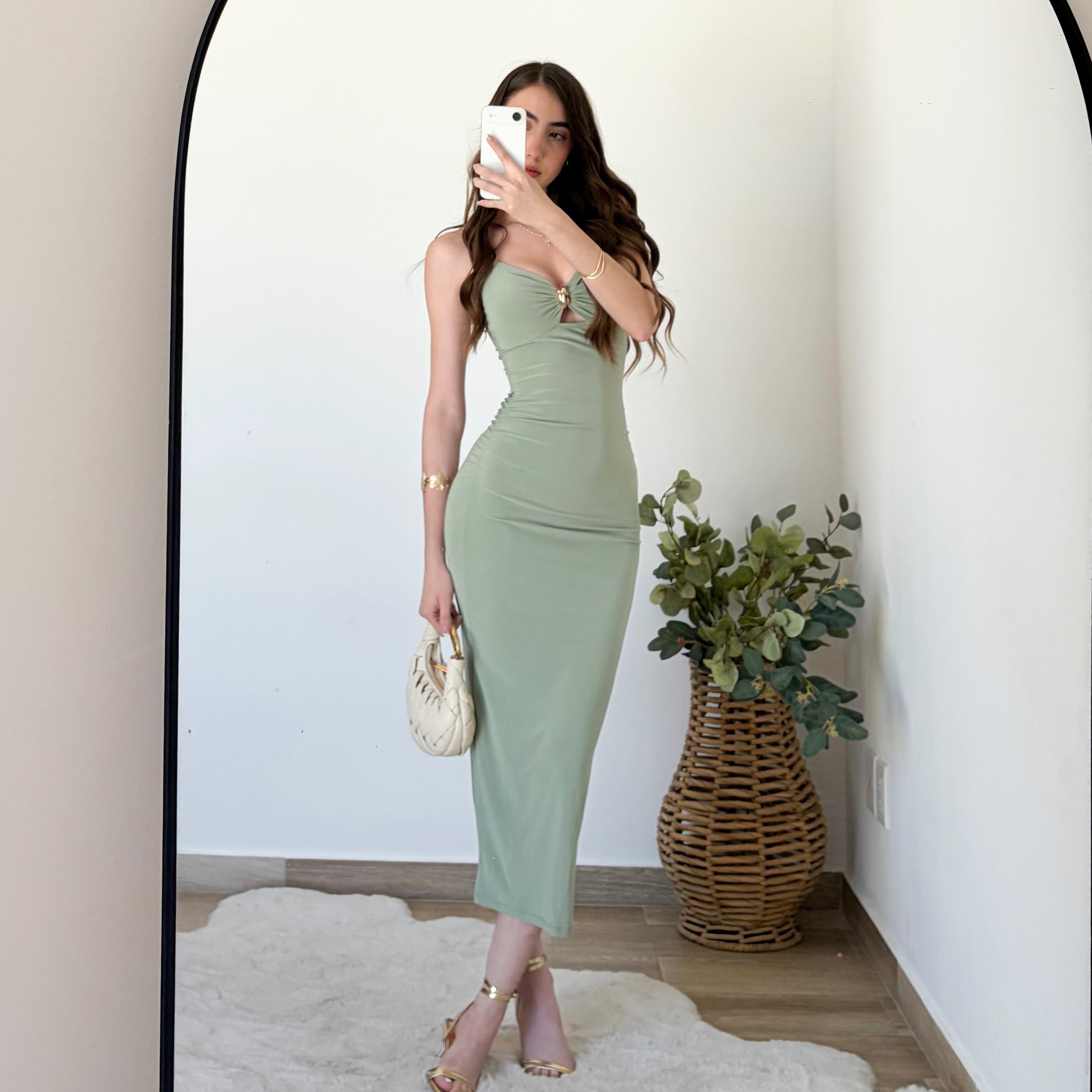 Vestido argolla dorada